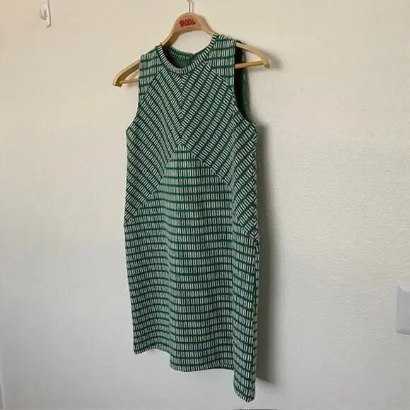 Anthropologie Maeve Dress A-Line Back Zip Sleeveless Jacquard Knit Women Medium - Picture 16 of 16